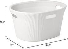 Load image into Gallery viewer, 35 L Ribbed Laundry Basket, White