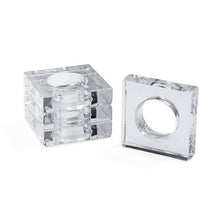 Load image into Gallery viewer, Set of 4 Acrylic Napkin Rings - Crystal