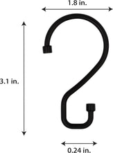 Load image into Gallery viewer, S-Hook Shower Curtain Rings - Matte Black