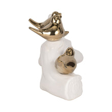 Load image into Gallery viewer, 20414 14" Birds Sitting On Branch, White/gold