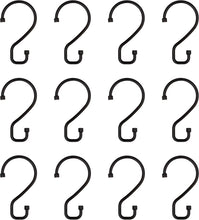 Load image into Gallery viewer, S-Hook Shower Curtain Rings - Matte Black