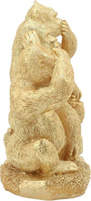Load image into Gallery viewer, 15879-01 Resin, S/3 Hear, Speak, See No Evil Gorillas, Gold