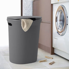 Load image into Gallery viewer, 299 40 L Ribbed Laundry Hamper, Grey