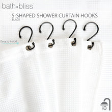 Load image into Gallery viewer, S-Hook Shower Curtain Rings - Matte Black