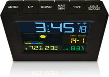 Load image into Gallery viewer, RCA ALARM CLOCK WEATHER STATION DATE