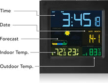 Load image into Gallery viewer, RCA ALARM CLOCK WEATHER STATION DATE
