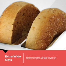 Load image into Gallery viewer, Black & Decker 2-Slice Toaster with Extra Wide Slot Push-Button Functions, Shade Selector and Swing-Down Crumb Tray, Black/Stainless Steel