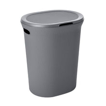 Load image into Gallery viewer, 299 40 L Ribbed Laundry Hamper, Grey