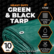 Load image into Gallery viewer, TARPAULIN-HD 10 mil GREEN- 10 FTx 20 FT