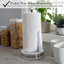 Load image into Gallery viewer, Delux SS. Paper Towel Holder With Extreme Tension Grip - White