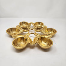 Load image into Gallery viewer, TAJ Bee Six Sectional Simonim Tray Gold In