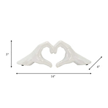 Load image into Gallery viewer, 15688-03 5" HAND-HEART, WHITE