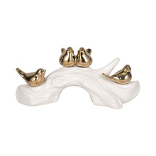Load image into Gallery viewer, 20414 14" Birds Sitting On Branch, White/gold
