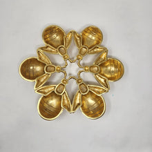 Load image into Gallery viewer, TAJ Bee Six Sectional Simonim Tray Gold In