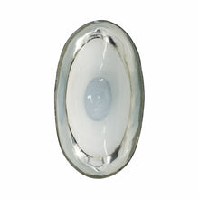 Load image into Gallery viewer, 18747-02 Glass, 16" Bowl W/ Gold Trim, White