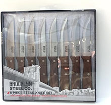 Load image into Gallery viewer, 8pc Jumbo Steak Knives Walnut