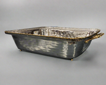 Load image into Gallery viewer, TAJ Designs 9x13 Hammered Pan Holder With Gold Accent