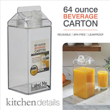 Load image into Gallery viewer, Reusable Clear Portable Bottle Container 1.9L