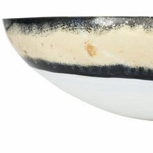 Load image into Gallery viewer, 18747-02 Glass, 16" Bowl W/ Gold Trim, White