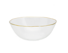 Load image into Gallery viewer, CB2560 Clear Salad Bowl with Gold Rim - 8.5"D