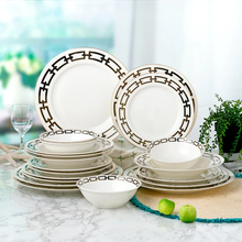 Load image into Gallery viewer, Abbey Black Dinnerware Service For 4
