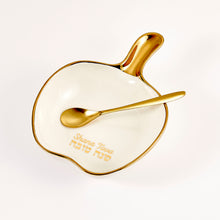 Load image into Gallery viewer, HDA-8 Apple Shaped Ceramic Honey Dish With Spoon