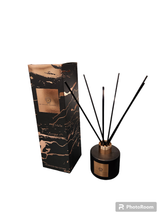 Load image into Gallery viewer, TAJ Designs Black Marble Diffuser Peony Honeysuckle