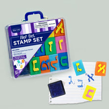 Load image into Gallery viewer, Alef-Bet Stamp Set in Carrying Case