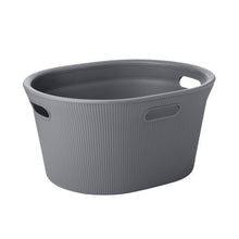 Load image into Gallery viewer, 35 L Ribbed Laundry Basket, Grey