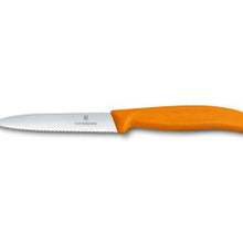 Load image into Gallery viewer, Victorinox 4 Inch Serrated Knife Pointy All Color