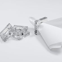 Load image into Gallery viewer, Set of 4 Acrylic Napkin Rings - Crystal