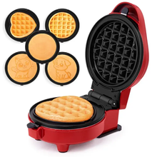 Load image into Gallery viewer, Personal Griddle & Waffle Maker with 7 Removable Plates