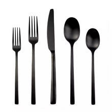 Load image into Gallery viewer, Beaon Black Flatware Service For 4