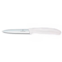 Load image into Gallery viewer, Victorinox 4 Inch Serrated Knife Pointy All Color