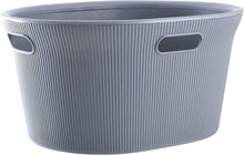 Load image into Gallery viewer, 35 L Ribbed Laundry Basket, Grey