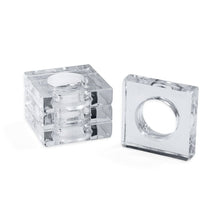 Load image into Gallery viewer, Set of 4 Acrylic Napkin Rings - Crystal