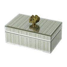 Load image into Gallery viewer, 17646 GLASS, 8X5" JEWELRY BOX, STONE TOP, GOLD