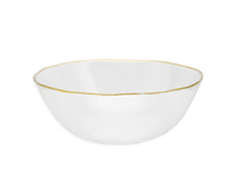 Load image into Gallery viewer, CB2559 Clear Salad Bowl with Gold Rim - 11"D