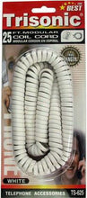 Load image into Gallery viewer, TELEPHONE COIL CORD 25 foot – WHITE