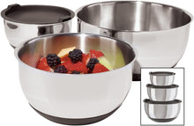 Load image into Gallery viewer, Oggi Stainless Steel 3-Piece Bowl Set with Lids, (7287.0)