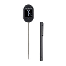 Load image into Gallery viewer, KitchenAid KQ904 Digital Instant Read Kitchen and Food Thermometer, TEMPERATURE RANGE: -40F to 482F, Black