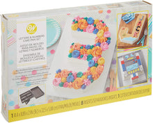 Load image into Gallery viewer, Wilton Letters and Numbers Adjustable Nonstick Cake Pan Set, 10-Piece Set