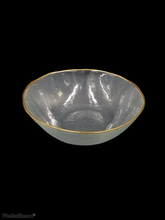 Load image into Gallery viewer, CB2560 Clear Salad Bowl with Gold Rim - 8.5"D