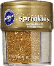 Load image into Gallery viewer, Wilton 4-Cell Pearlized Gold Sprinkles Mix, 3.8 oz.