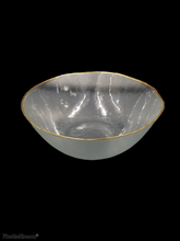 Load image into Gallery viewer, CB2559 Clear Salad Bowl with Gold Rim - 11"D
