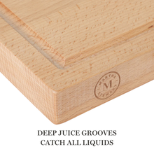 Load image into Gallery viewer, Martha Stewart Lochner Beechwood Cutting Board w/ Juice Groove 18" x 12"