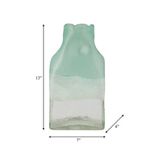 Load image into Gallery viewer, 14710-05 Glass 13&quot; Bottle Vase, Aqua Haze
