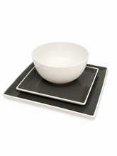 Load image into Gallery viewer, Black Grain Dinnerware Service For 4 Square
