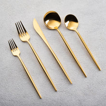 Load image into Gallery viewer, VF-15-VGVera, Mirror Gold, 18/10 Flatware, 20 Pc Set, Service For 4
