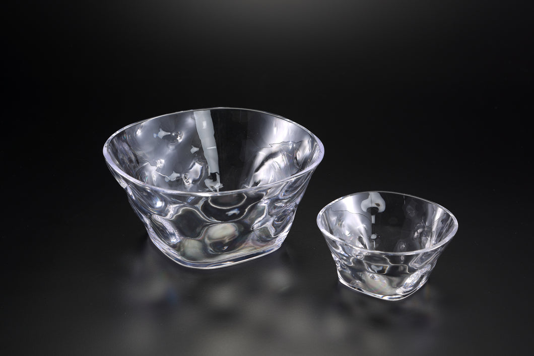 H-7042 Trapezoid Shaped Dimpled Lg Salad Bowl